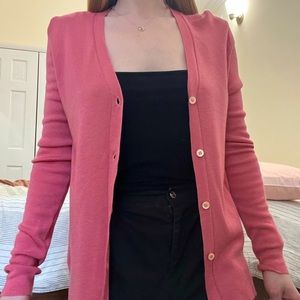 Prada 2018 Cashmere Silk Blend Pink Cardigan
